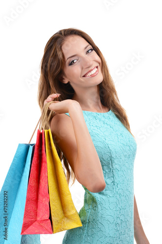 Beautiful young woman with ...