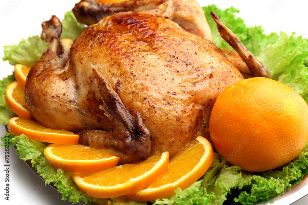Baked chicken for festive dinner Baked chicken for festive dinner