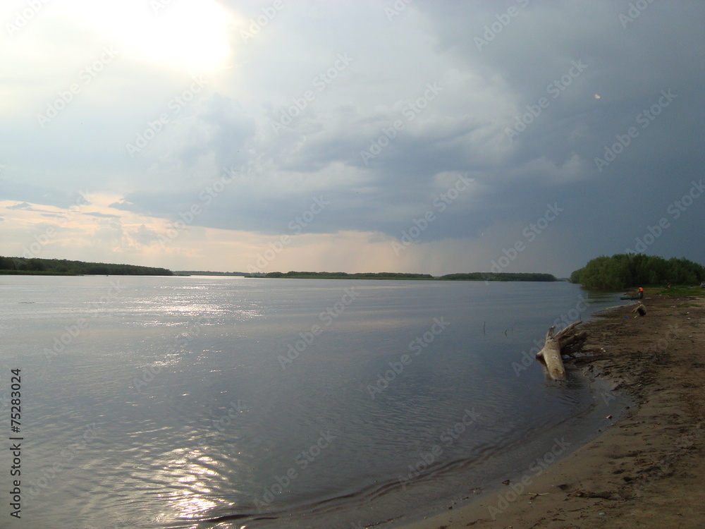 Fototapeta premium река Обь в Нижневартовске