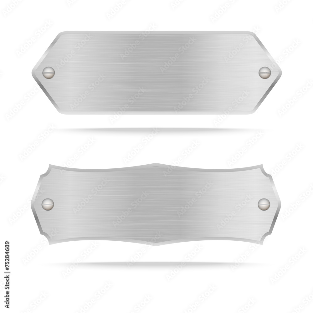 Vector Metal name plate or Metal label with screws with screws Vector Metal name plate or Metal label with screws with screws