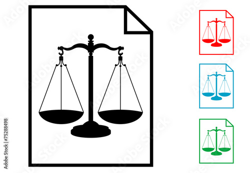 Pictograma aviso legal con varios colores