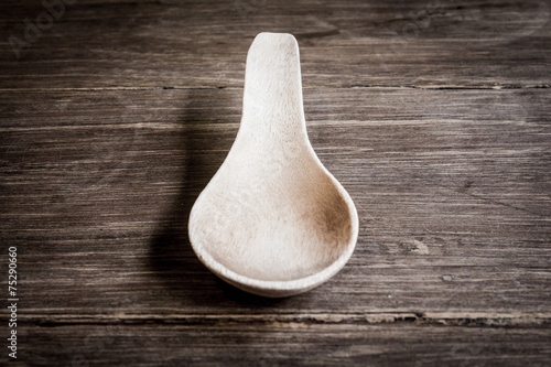 Wooden spoon on wood Table
