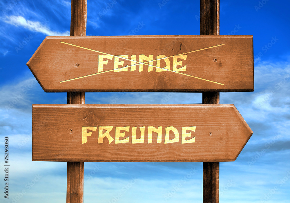 Fototapeta premium Strassenschild 29 - Freunde