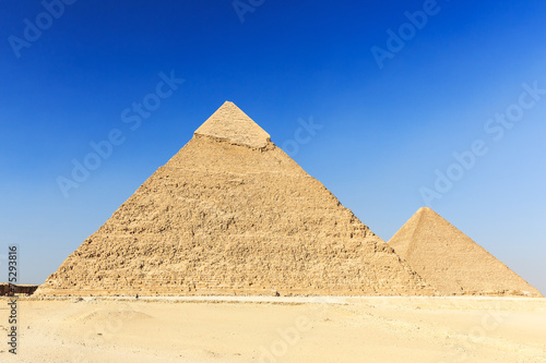 Pyramids from the Giza Plateau. Cairo, Egypt