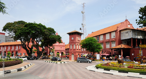 Central square in Melaka. Malaysia