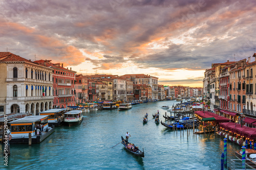 Venice at twilight, Italy