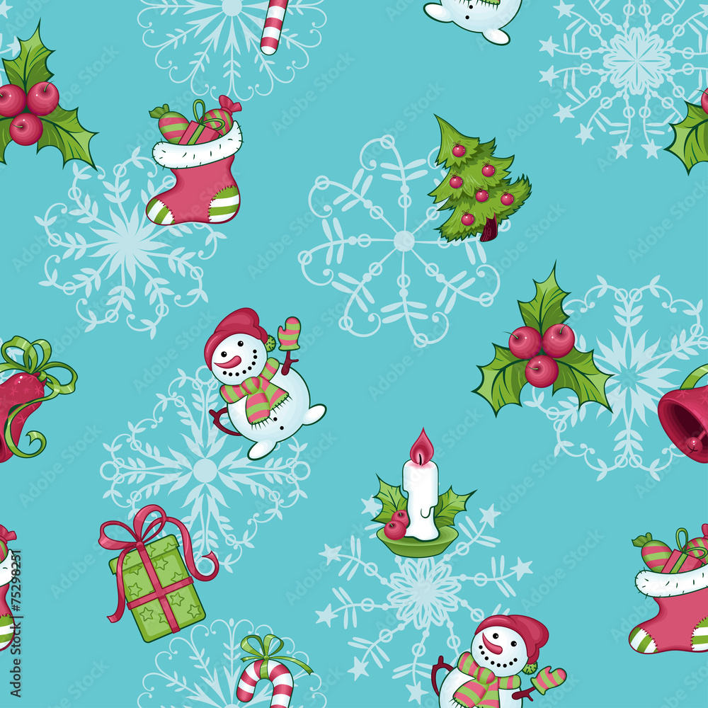 seamless pattern with christmas attributes seamless pattern with christmas attributes