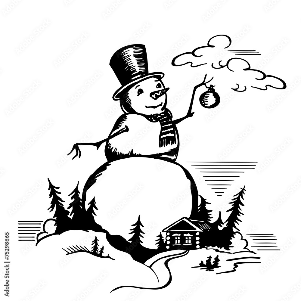 Obraz premium big snowman