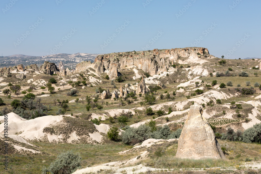 Stone formations, Fairy Chimneys in Cappadocia, Turkey