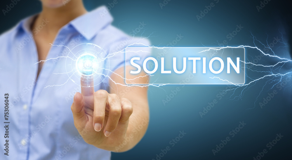 Businesswoman solution concept Businesswoman solution concept