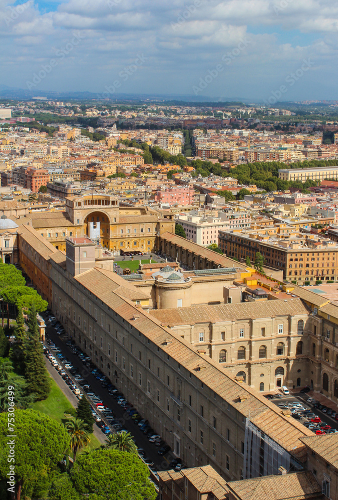view of Rome from the Vatican