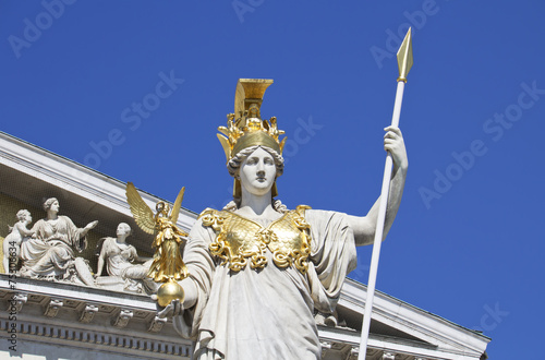 Canvas Print Athena, Austrian Parliament in Vienna
