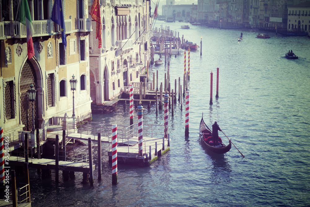 gondola in Grand Canal, Venice