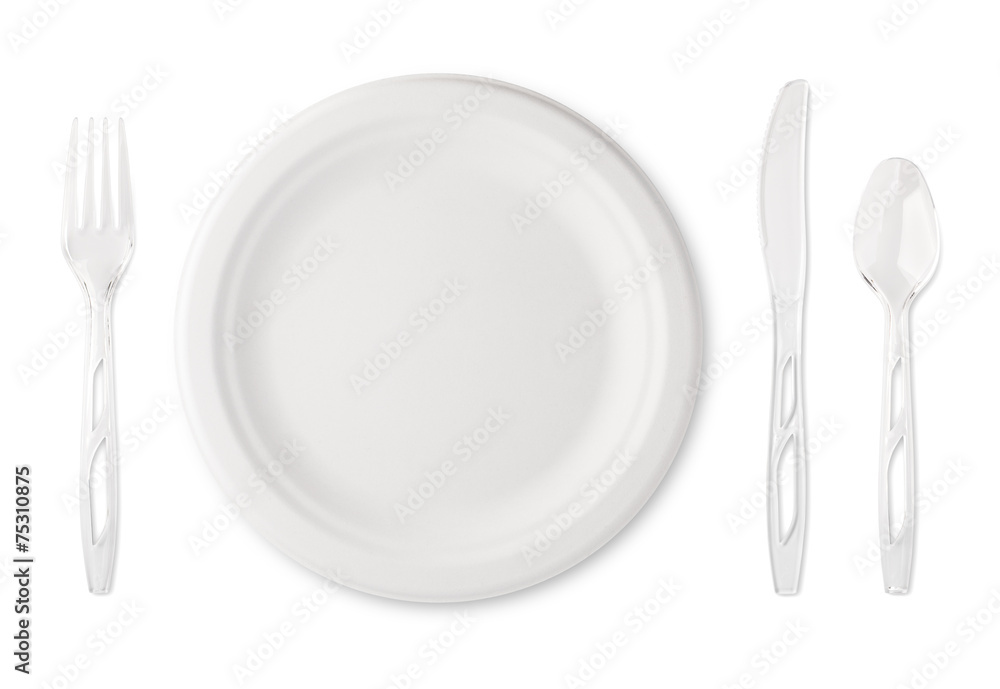 Paper Plate with Plastic Utensils Paper Plate with Plastic Utensils