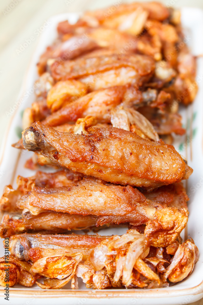 Fried chicken wing. Fried chicken wing.