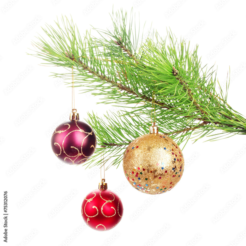 Christmas branch tree with decoration Christmas branch tree with decoration