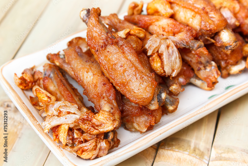 Fried chicken wing. Fried chicken wing.