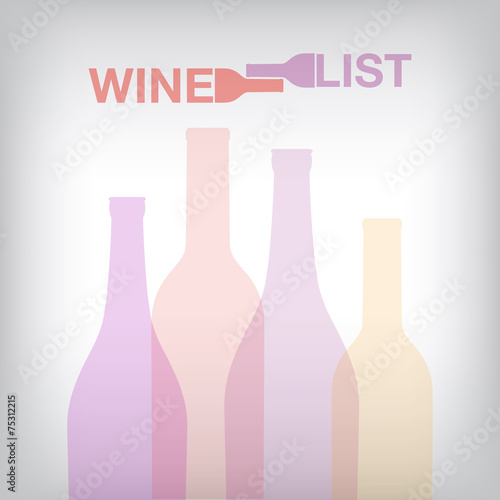 Wine list bottiglie