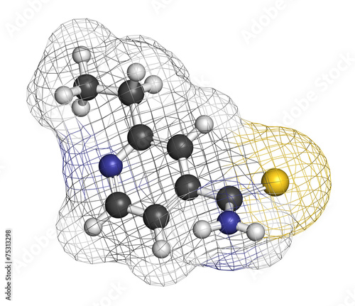 Ethionamide tuberculosis drug molecule. photo