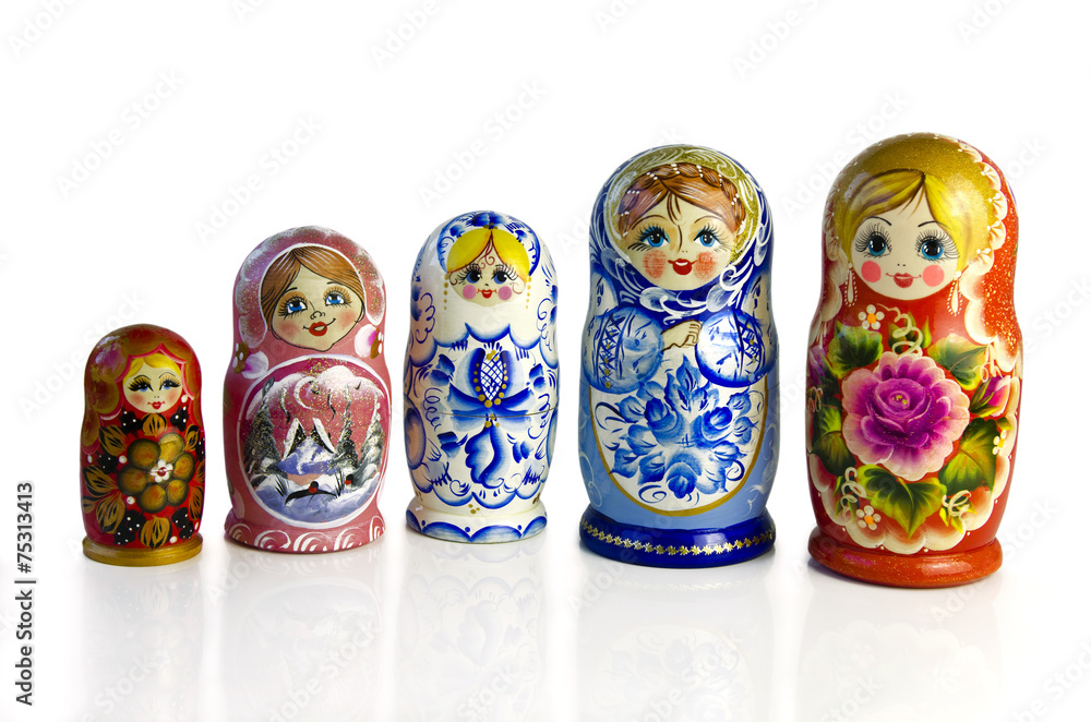 Eine Reihe von Matrjoschkas Eine Reihe von Matrjoschkas