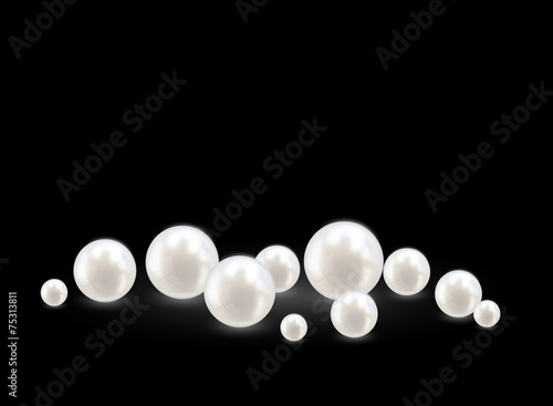 Beautiful realistic pearl illustration vector