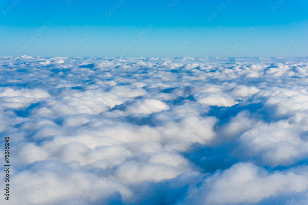 Naklejka premium clouds. View from airplane.