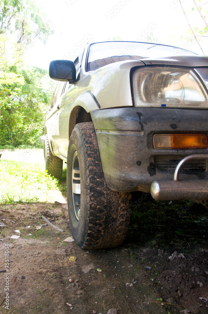 Motion  car on ground road
