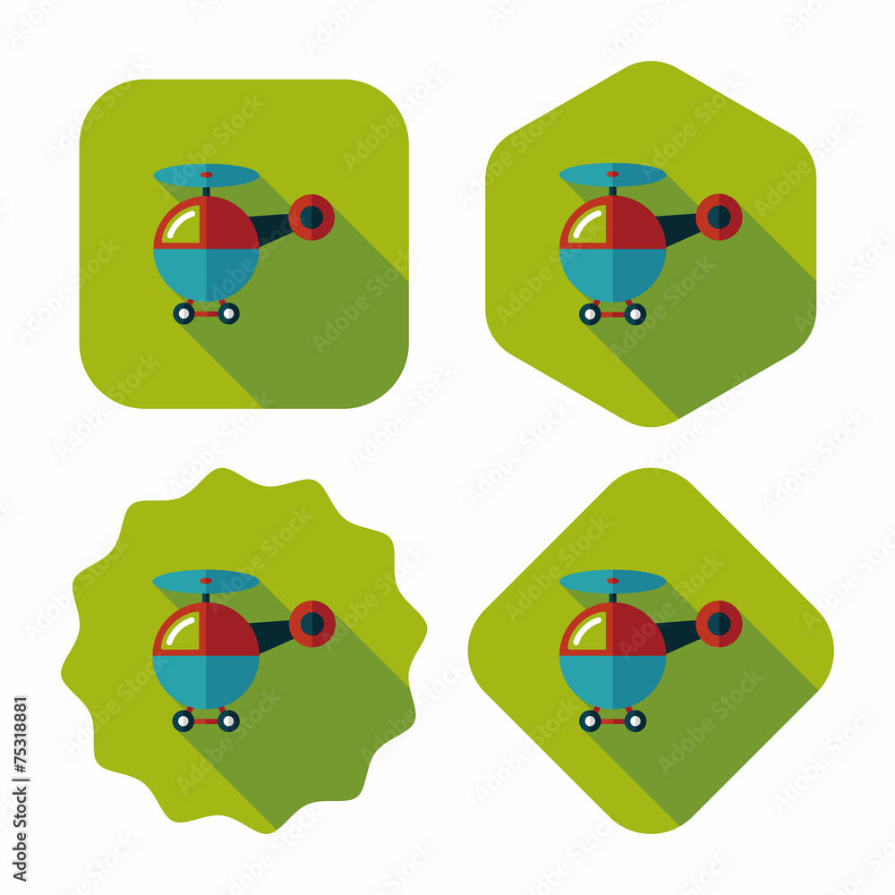 helicopter flat icon with long shadow,eps10 helicopter flat icon with long shadow,eps10