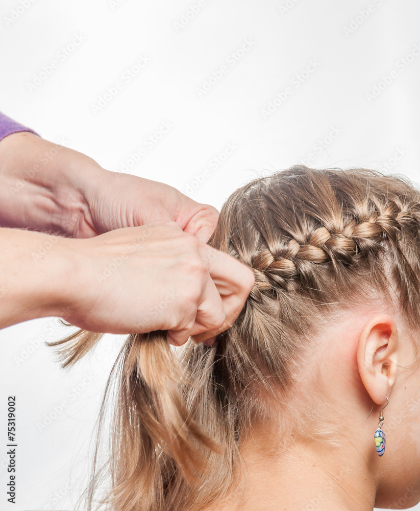 Fototapeta premium Weave girls braids