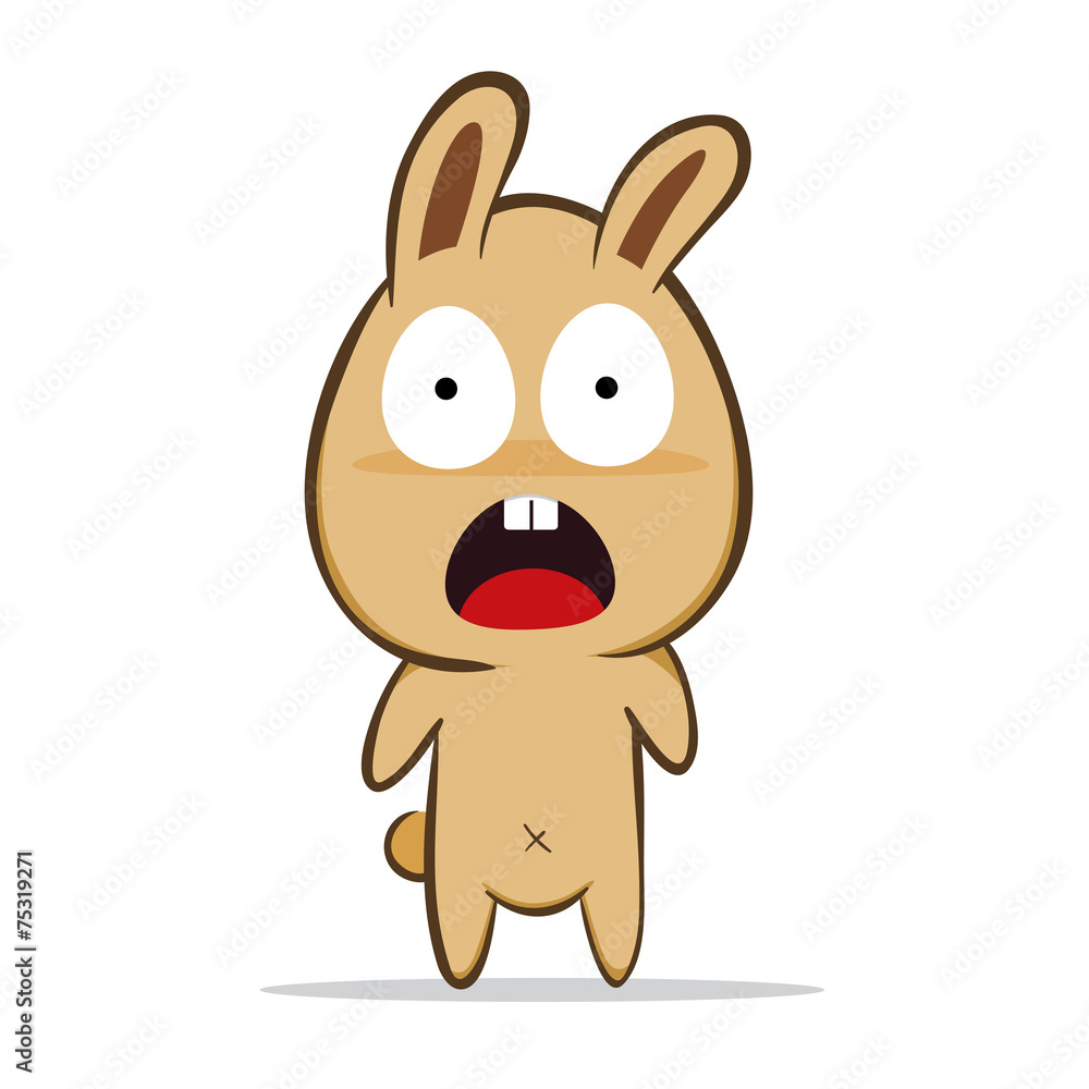 Rabbit with a surprised face Rabbit with a surprised face