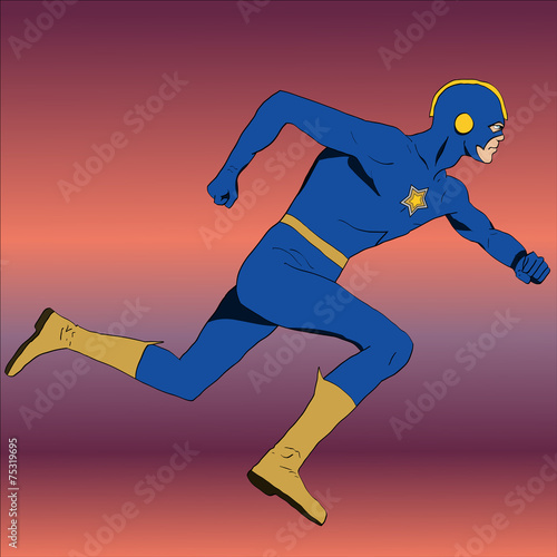 Vector comic book super hero