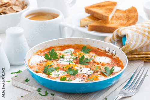 breakfast with fried quail eggs