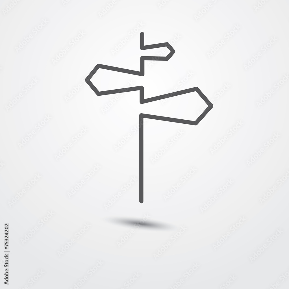 Directional Sign Conccept. Eps10 file.