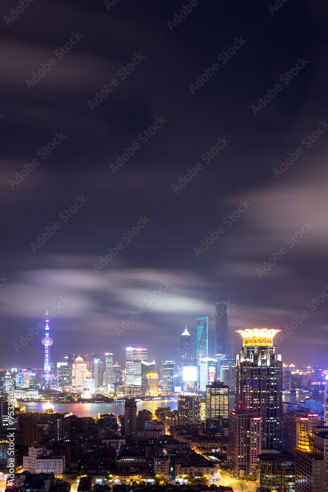 modern city skyline,traffic and cityscape in Shangha,China