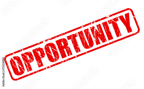 Opportunity red stamp text