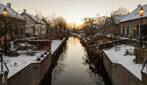Dutch village in winter