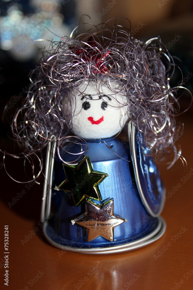 Gebasteltes Christkind oder Engel für Weihnachten Stock Photo Adobe Stock