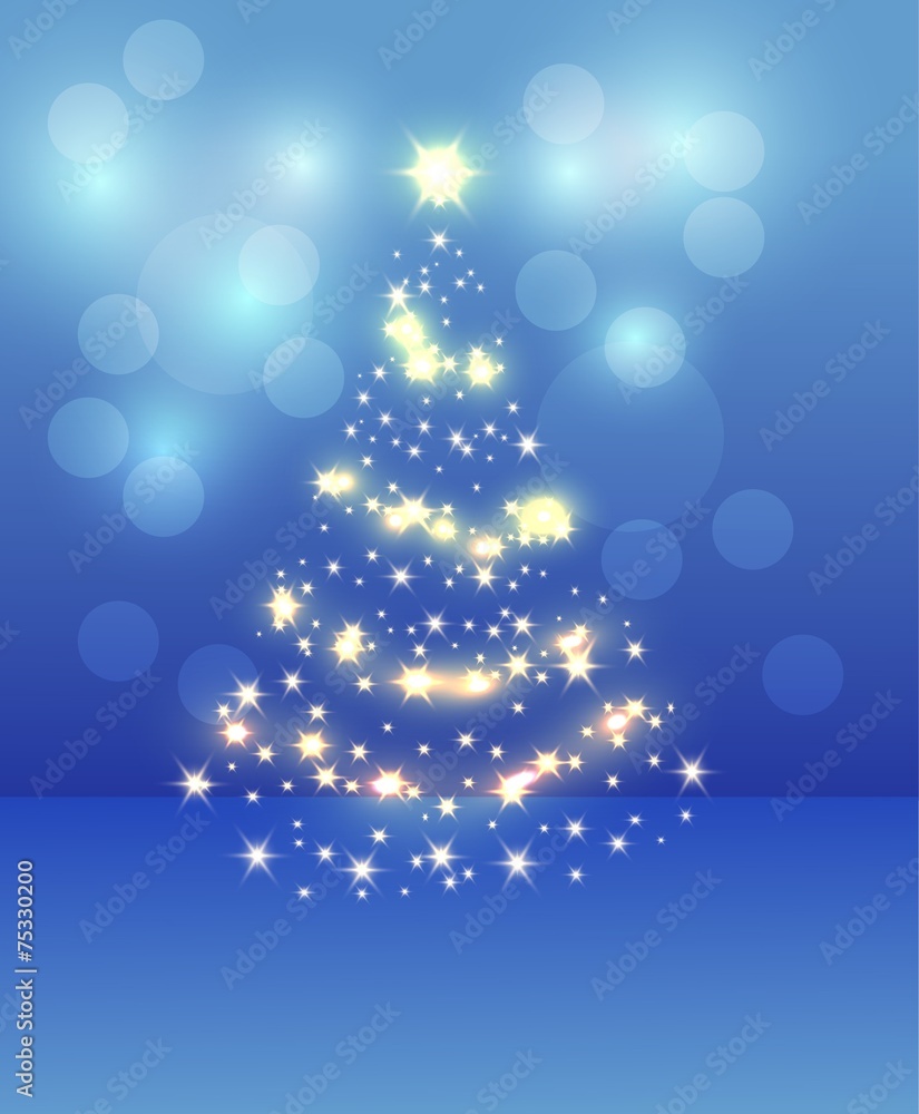 Christmas fir-tree blue