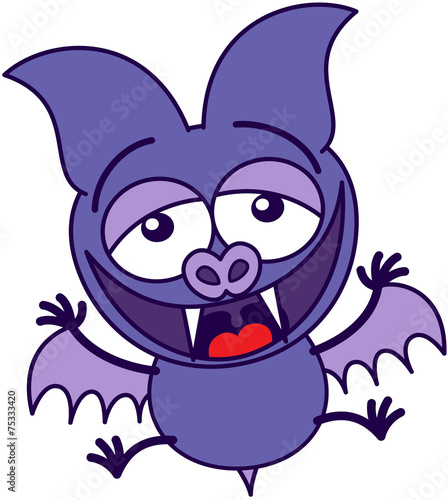 Фотография Purple bat laughing enthusiastically