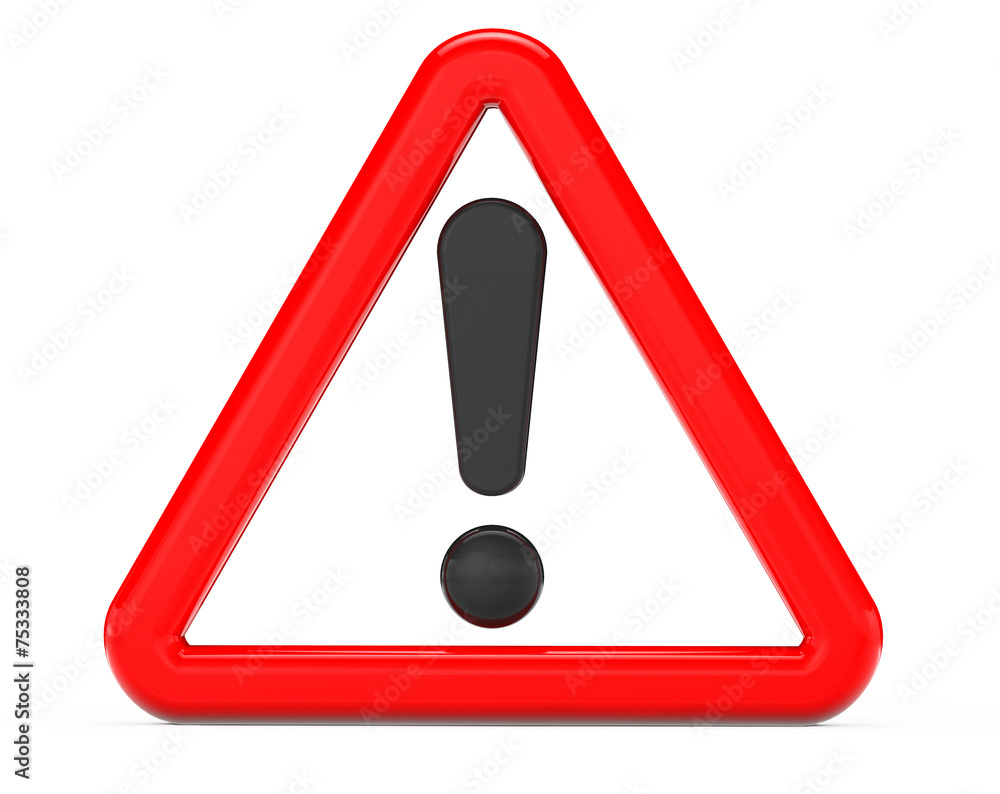 Exclamation Sign in Red Triangular Exclamation Sign in Red Triangular