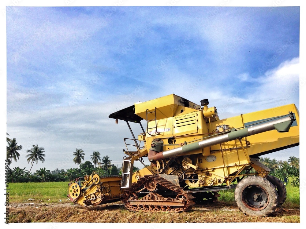 Combine harvester ready to use