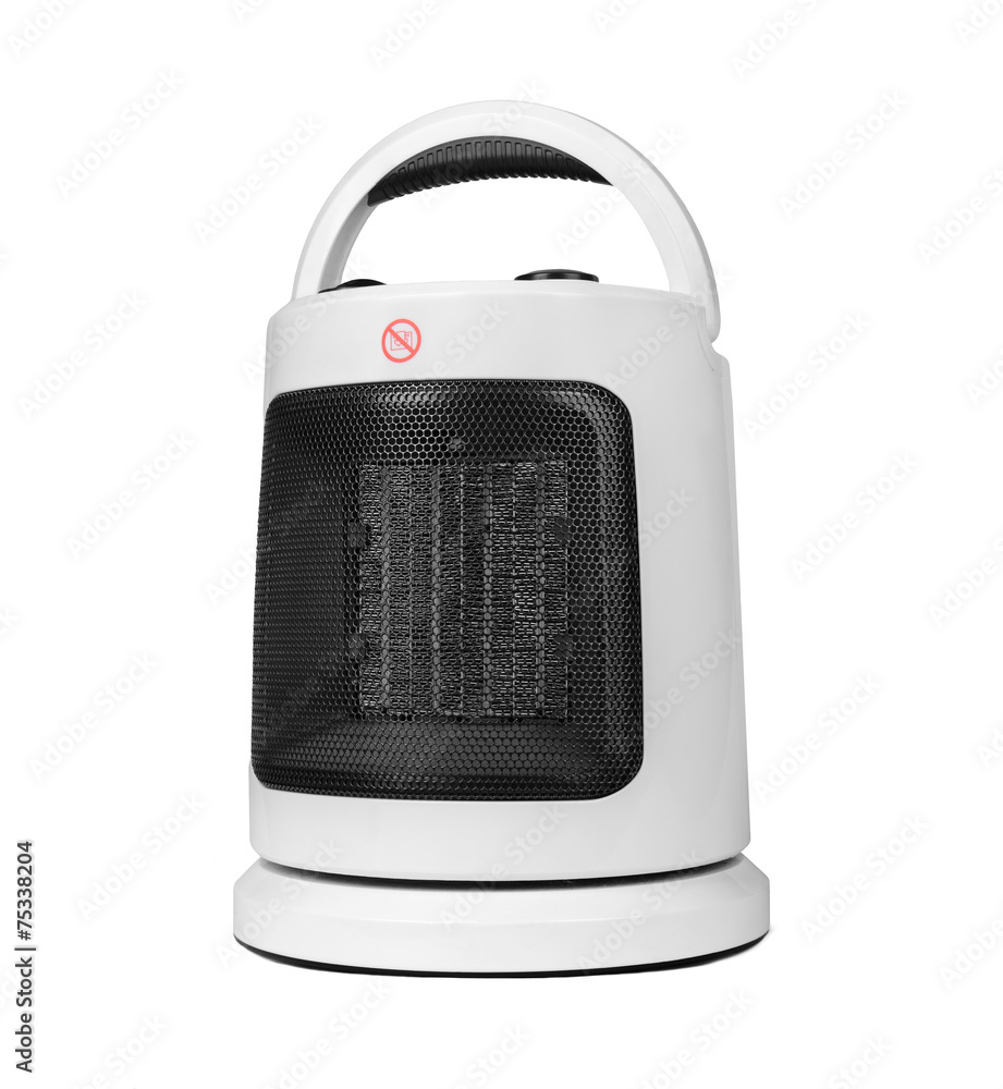 Ceramic fan heater isolated on white background Ceramic fan heater isolated on white background