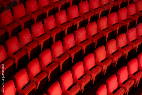 Empty theater chairs