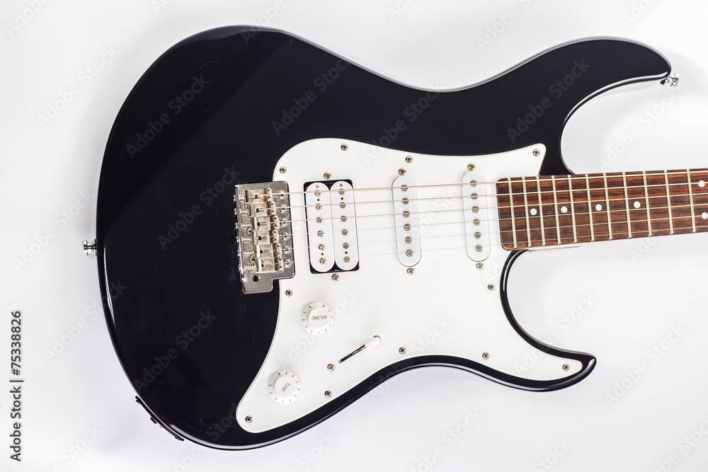 Obraz premium na białym tle gitara elektryczna