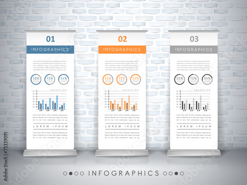 exhibition concept infographic template design