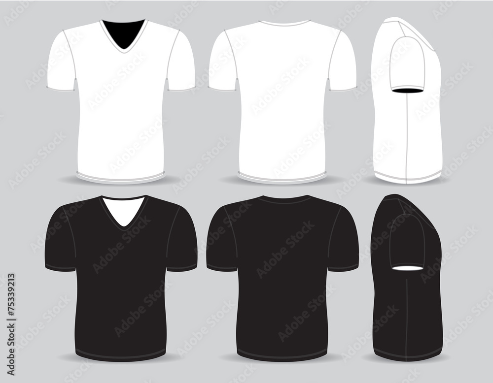 Front,back and side views of blank t-shirt Front,back and side views of blank t-shirt