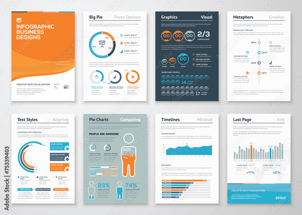 Infographic business elements and vector design illustrations