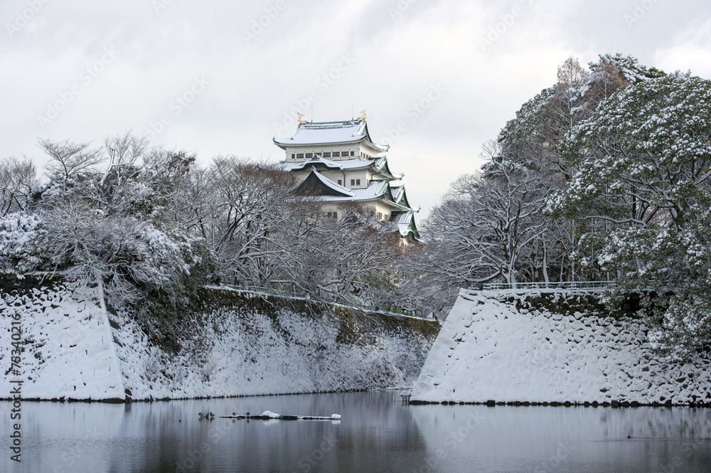 Fototapeta premium 雪の名古屋城