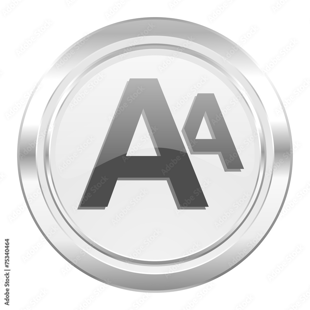 alphabet metallic icon alphabet metallic icon