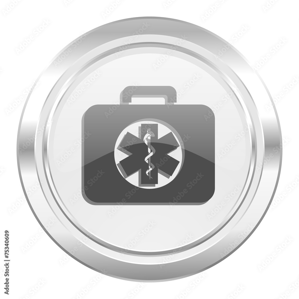 rescue kit metallic icon emergency sign rescue kit metallic icon emergency sign